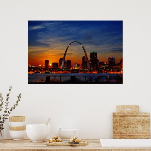 St. Louis Sunset Poster (Keuken)