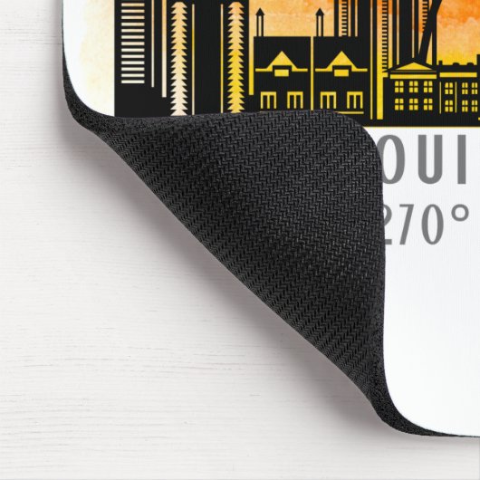 St. Louis Sunset Skyline Map Coordinates Muismat (Hoek)