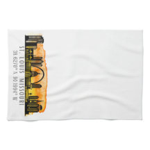 St. Louis Sunset Skyline Map Coordinates