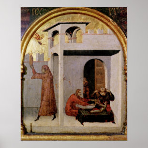 St. Louis Toulouse verschijnt aan het bed Poster