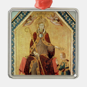 St. Louis van Toulouse die zijn broer crowt Metalen Ornament