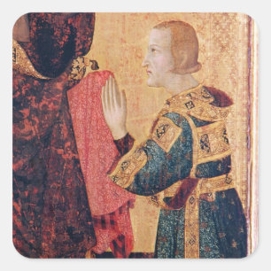 St. Louis van Toulouse die zijn broer crowt Vierkante Sticker