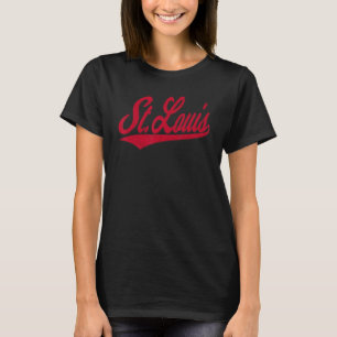 ST. LOUIS VARSITY SCRIPT RETRO SPORTJERS T-SHIRT