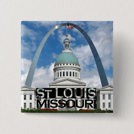 St Louis Vierkante Button 5,1 Cm (Voorkant)