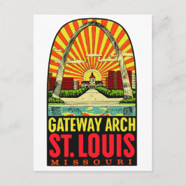 St Louis Vintage Gateway Arch Ansichtkaart Briefkaart