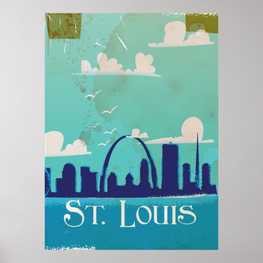 St. Louis vintage-poster Poster (Voorkant)