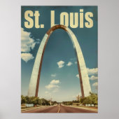 St. Louis Vintage Reizen Poster (Voorkant)