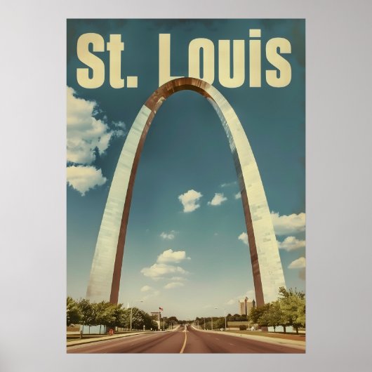 St. Louis Vintage Reizen Poster (Voorkant)