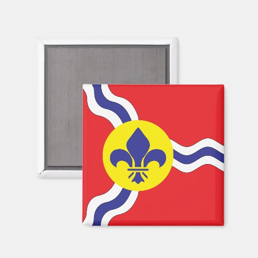 St. Louis vlag Magneet (Voorkant / Achterkant)