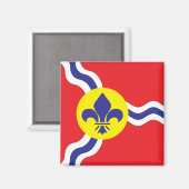 St. Louis vlag Magneet (Voorkant / Achterkant)