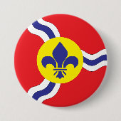 St. Louis vlag Ronde Button 7,6 Cm (Voorkant)