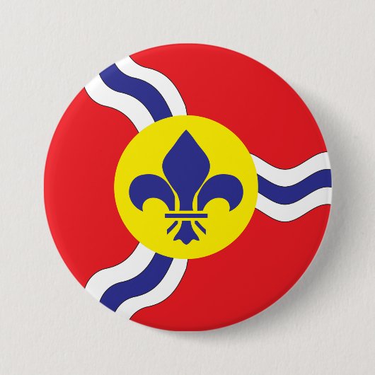St. Louis vlag Ronde Button 7,6 Cm (Voorkant)