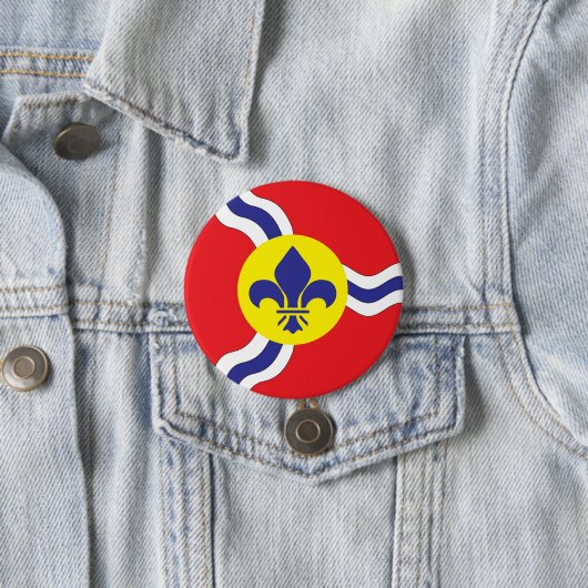 St. Louis vlag Ronde Button 7,6 Cm (In situ)
