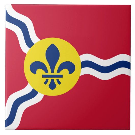 St. Louis Vlag Tegel Tegeltje (Voorkant)