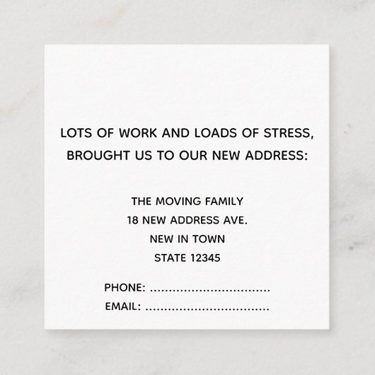 St Louis We hebben nieuwe adres Kaart verplaatst (Achterkant)