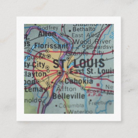 St Louis We hebben nieuwe adres Kaart verplaatst (Voorkant)