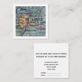 St Louis We hebben nieuwe adres Kaart verplaatst (Voorkant / Achterkant)