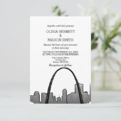 St Louis Wedding Invitation Missouri Saint Louis Kaart (Staand voorkant)