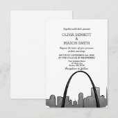 St Louis Wedding Invitation Missouri Saint Louis Kaart (Voorkant / Achterkant)