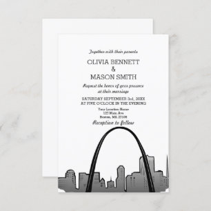 St Louis Wedding Invitation Missouri Saint Louis Kaart