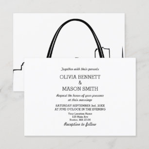 St Louis Wedding Invitation Missouri Saint Louis Kaart