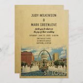 St Louis Wedding Invitation Missouri Saint Louis Kaart (Voorkant / Achterkant)