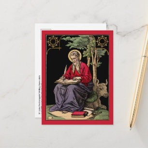 St. Lucas de Evangelist Schrijvend Briefkaart