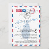 St. Lucia Airmail Wedding Kaart (Voorkant)