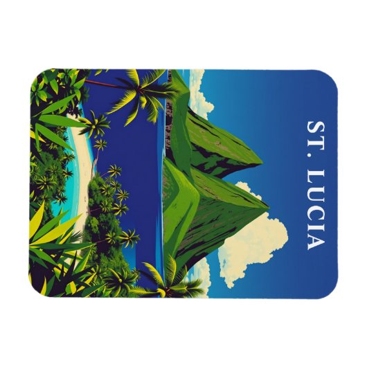 St. Lucia Caribbean Island Reissouvenir Magneet (Horizontaal)