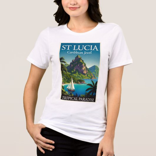 St Lucia Caribbean Jewel  T-Shirt (Voorkant)