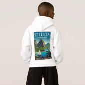 St Lucia Caribbean Jewel T-Shirt (Achterkant volledig)