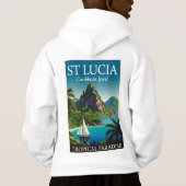 St Lucia Caribbean Jewel T-Shirt (Achterkant)