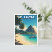 St. Lucia Caribbean reizen Briefkaart (Staand voorkant)