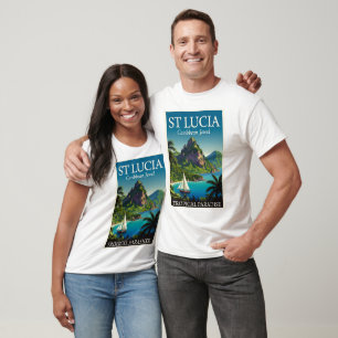 St Lucia Caribische Juweel T-shirt