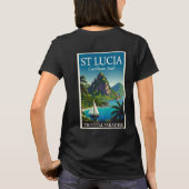 St Lucia Caribische Juweel T-shirt (Achterkant)