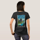 St Lucia Caribische Juweel T-shirt (Achterkant volledig)