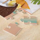 St Lucia Cartoon-reisposter. Legpuzzel (Zijkant)