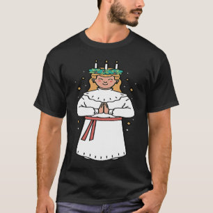 St Lucia-dag Zweden Kinderen Katholiek Sint-Lucia T-shirt