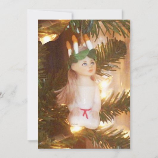 St. Lucia Dagboom JL Biel Feestdagenkaart (Voorkant)