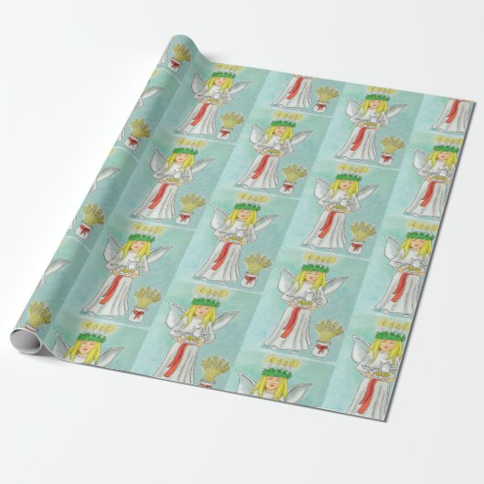 St. Lucia Day Giftwrap Cadeaupapier (Uitgerold)