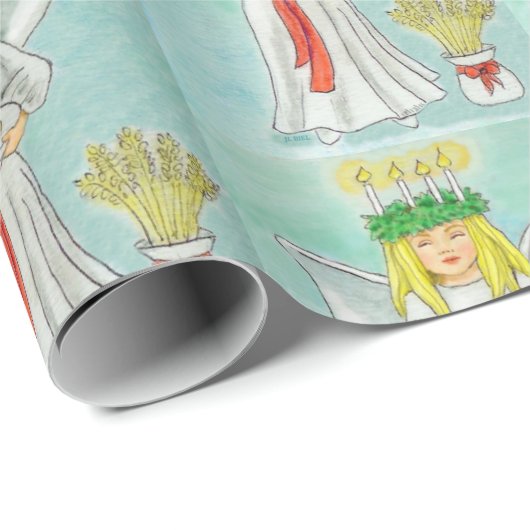 St. Lucia Day Giftwrap Cadeaupapier (Rol Hoek)