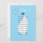 St Lucia Destination Wedding Table Plan Card Kaart (Voorkant)