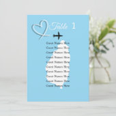 St Lucia Destination Wedding Table Plan Card Kaart (Staand voorkant)