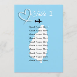 St Lucia Destination Wedding Table Plan Card Kaart
