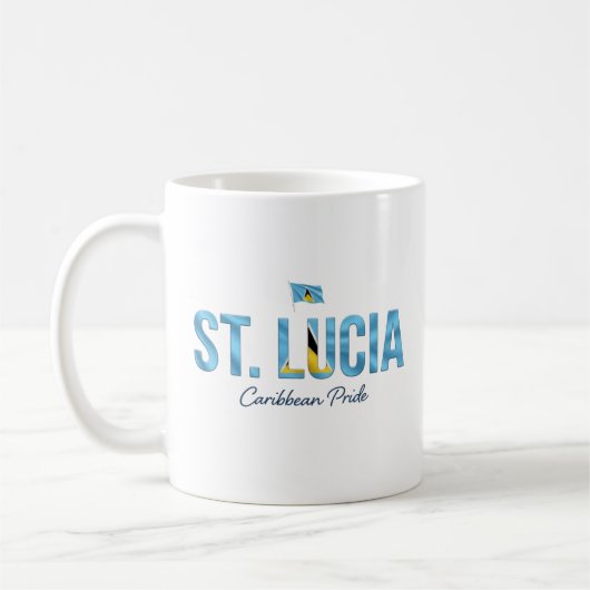 St. Lucia Eiland Naam | Elke Dag Trots Koffiemok (Links)