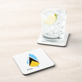 St Lucia Flag Map Bier Onderzetter (Rechterzijde)