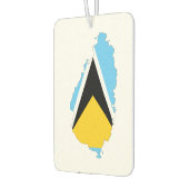 St Lucia Flag Map Luchtverfrisser (Links)