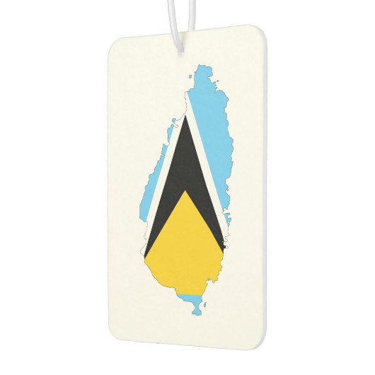 St Lucia Flag Map Luchtverfrisser (Links)