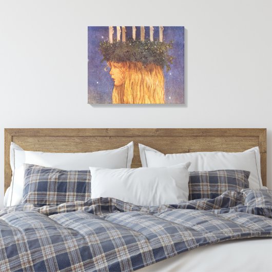 St Lucia John Bauer Canvas Afdruk (Insitu (Slaapkamer))