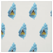 St Lucia Kaart vlag Stof (Swatch)